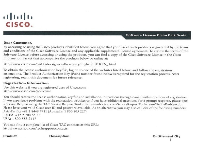 Resim SL-900-SEC - Cisco ISR 900 Lisans